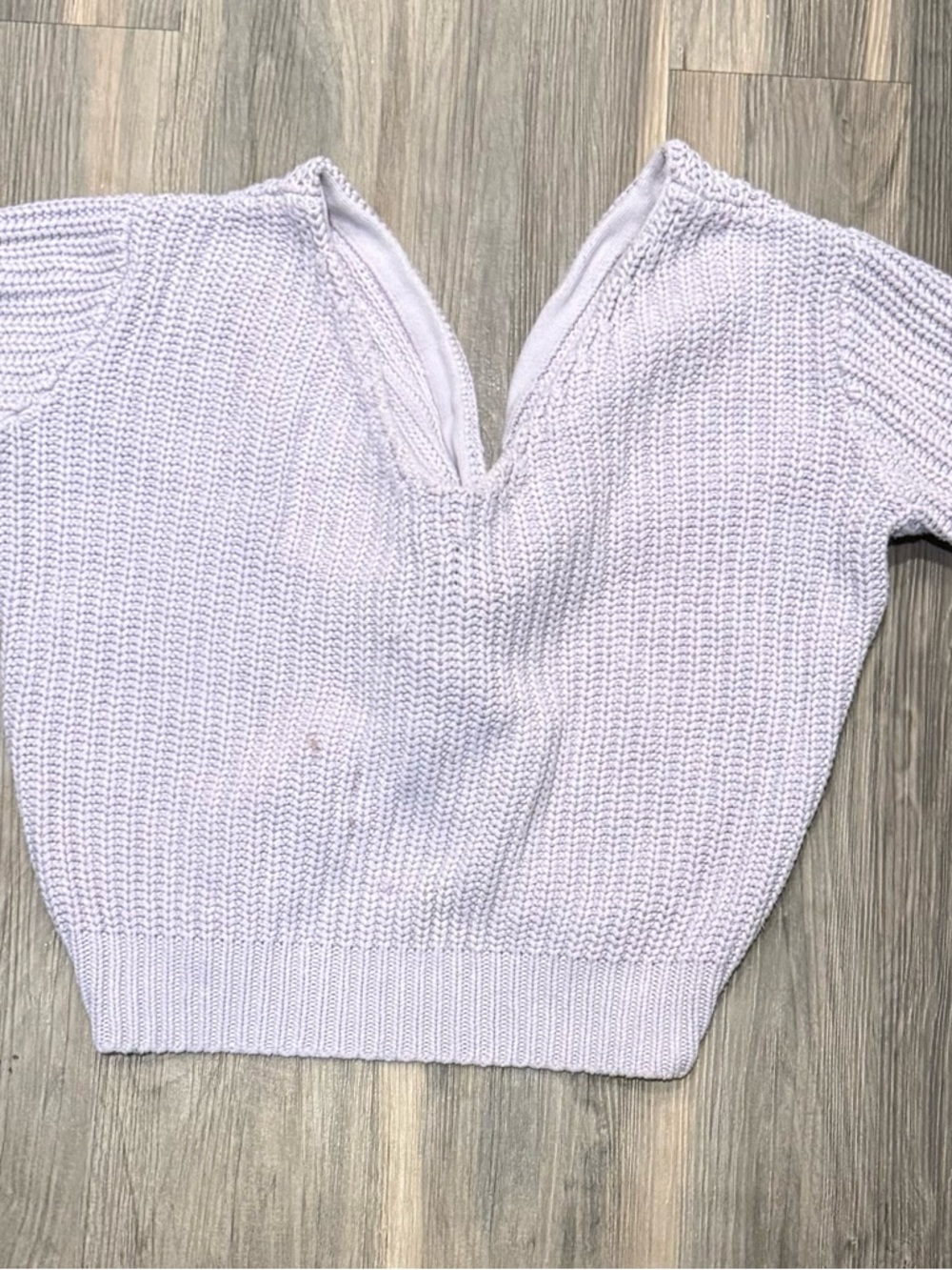 Lavender Knit V-Neck Sweater Top - Pacsun